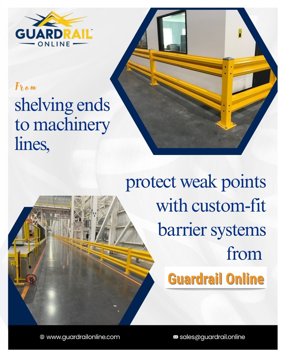 GuardRailOnline's tweet image. Warehouse risks are everywhere—shelving ends, machinery areas &amp;amp; crossings. Custom-fit barriers protect people &amp;amp; equipment. 

Check Guardrail Online for solutions: guardrailonline.com

#WarehouseSafety #IndustrialSafety #GuardrailSolutions #WorkplaceProtection #WarehouseMgmt