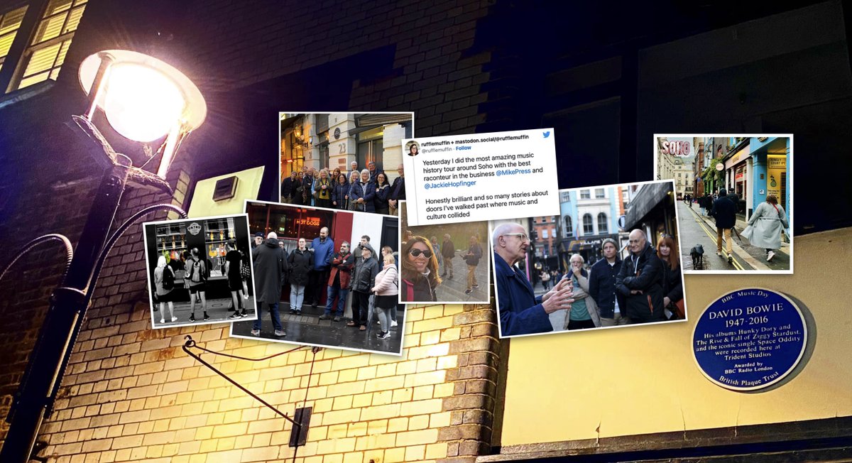 This Saturday. Join our musical guided walk of London's Soho - Beatles, Bowie, R&amp;B, folk, jazz and more.

tally.so/r/nrey2v