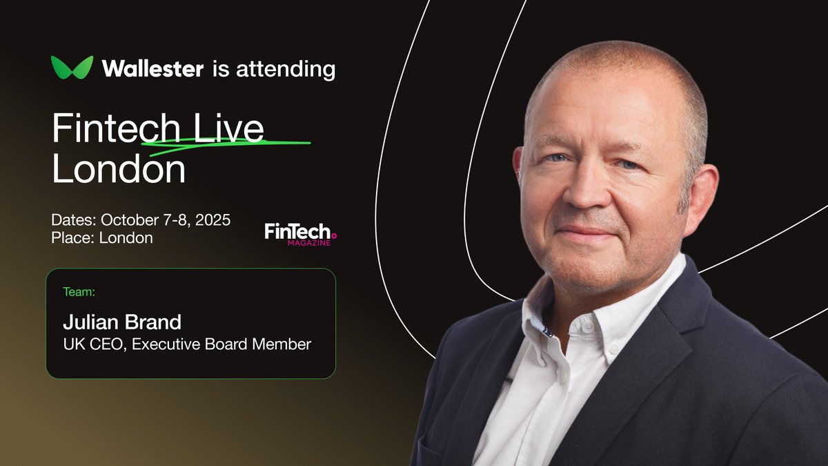 Wallester (@wallester_com) on Twitter photo #Wallester is heading to #FinTechLIVE London 2025 🇬🇧
On 7–8 Oct, 2,000+ fintech leaders will gather in London to shape the future of finance.
Connect with our team:
• Julian Brand (UK CEO)
• Adam George (Head of UK Operations)
• Paul Munson (CCO & MLRO)
See you there! 🤝 #Wallester is heading to #FinTechLIVE London 2025 🇬🇧
On 7–8 Oct, 2,000+ fintech leaders will gather in London to shape the future of finance.
Connect with our team:
• Julian Brand (UK CEO)
• Adam George (Head of UK Operations)
• Paul Munson (CCO & MLRO)
See you there! 🤝