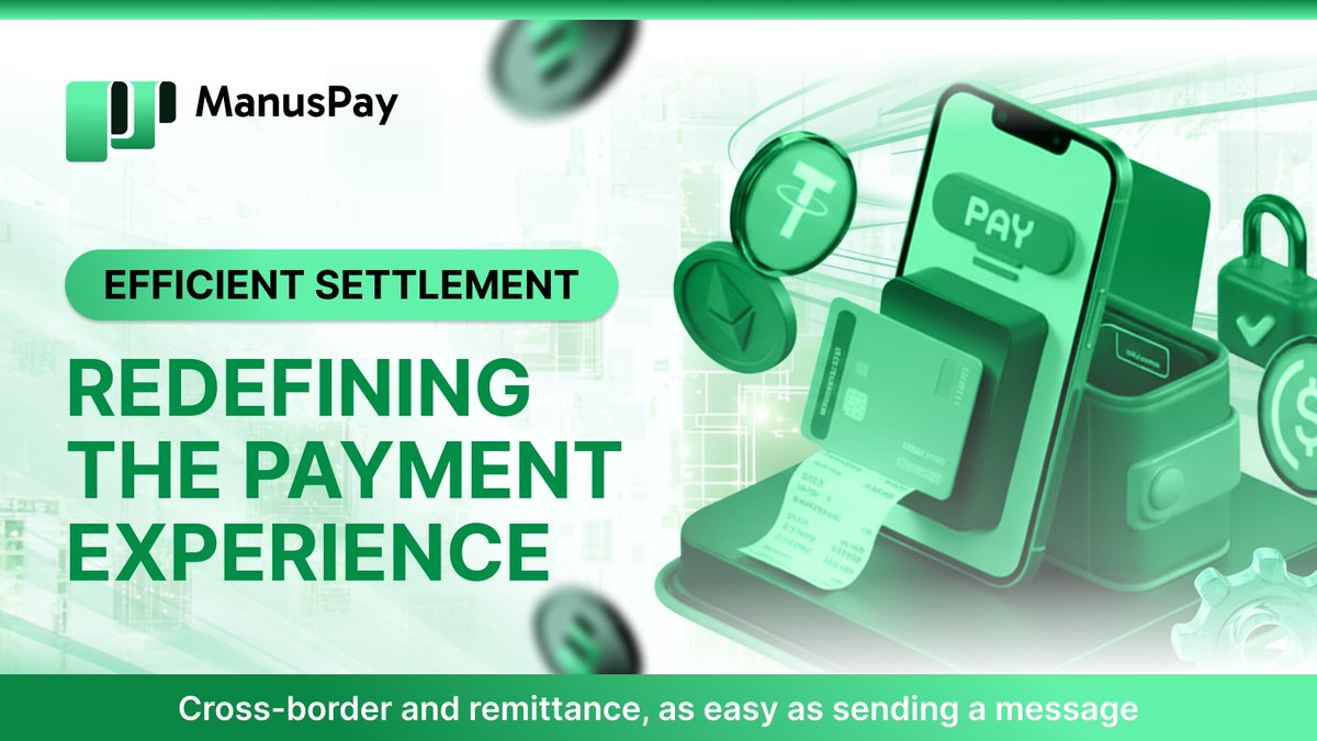 💳  The era of slow settlements is ending.

✨ManusPay turns complex settlements into one-tap actions — instant, transparent, and borderless.

🌍From remittance to business payments, it’s as effortless as sending a message. 

#ManusPay #Web3Payments