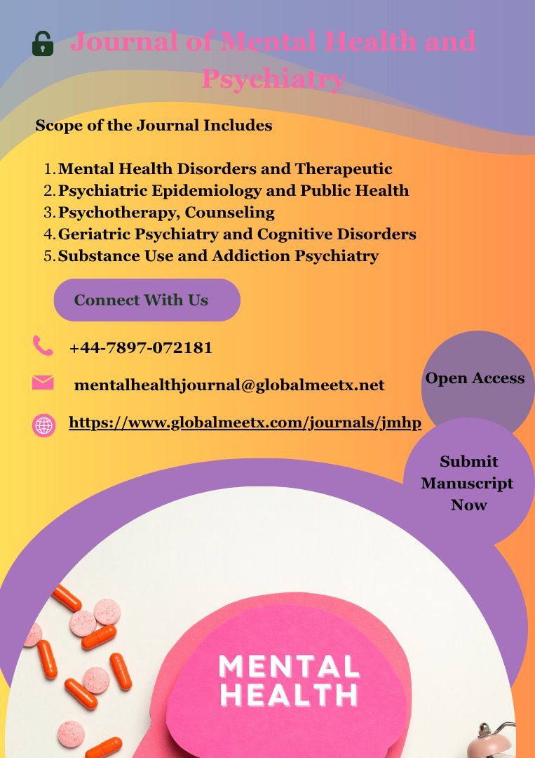 Call for Papers — Journal of Mental Health &amp; Psychiatry (JMHP)
Submit your original manuscript today!
✅ Open access
✅ Rapid review option (USD 99)
✅ Indexed in major databases
📬 Submit at: globalmeetx.com/journals/jmhp
WhatsApp: +447897072181
