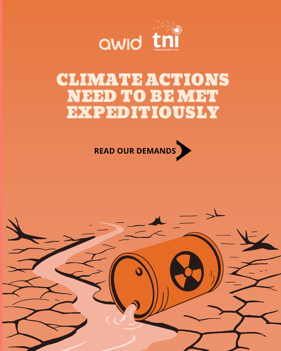 AWID's tweet image. Real climate solutions start with these demands. Take a moment to read and share them with your community.

💫 Join us in building towards COP30!

#COP30 #PhaseOutFossilFuels #ClimateAction #StopEACOP