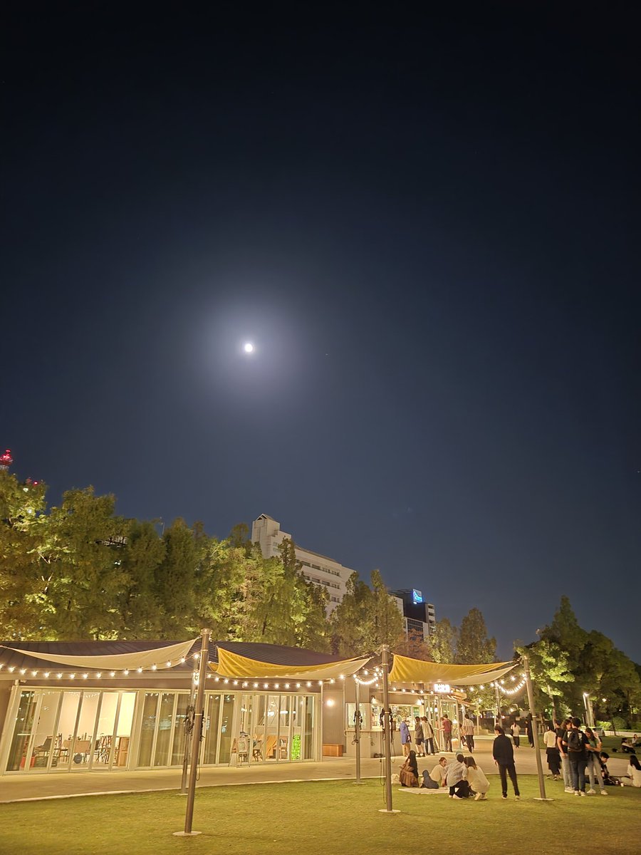 ということで、公園で台本のないお芝居。
フラッシュモブでもなく、インプロショーでもなく、未経験のパフォーマンス。
わたしは美味しいおつまみとお酒があって大満足。
１９日まで、色んなメンバーが登場します。
#劇団Compass
#ナイトピクニック