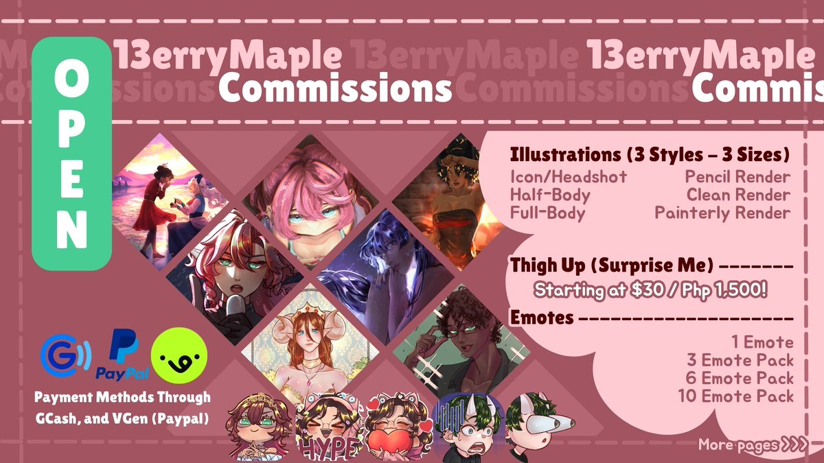 13erryMaple's tweet photo. I still have commissions open! feel free to dm me in any socials availablee 🤗 But ofc please read my TOS before doing so!❤
🔗Links below 🔗 https://t.co/HGtoMpB76M