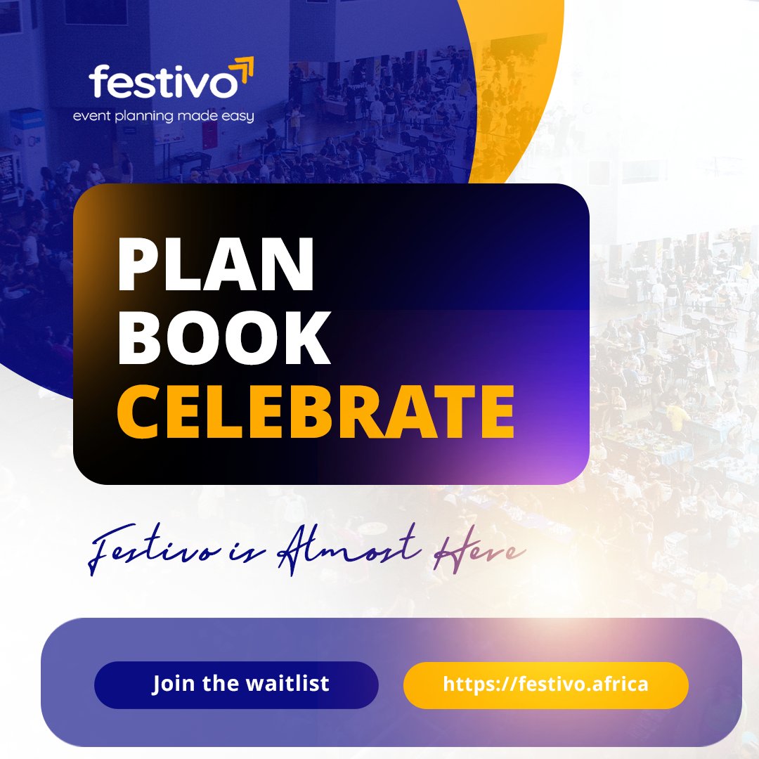 Festivo_Africa's tweet image. 🎊 Where Every Moment Becomes a Celebration!
From weddings to concerts, Festivo connects you to unforgettable African events and experiences.
✨ Plan. Book. Celebrate. — The Festivo Way.

#Festivo #AfricanEvents #CelebrateWithFestivo #EventMadeEasy