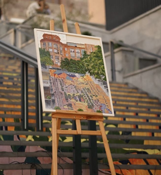 armenia's tweet image. 🖼️✨ The iconic Saryan street stairs in #Yerevan have taken on new life!

🎨 Recently unveiled with Martiros Saryan’s famous painting “#Armenia”, stairs now shine as a vibrant tribute to the country’s color &amp;amp; soul.

📍 A perfect blend of art, culture &amp;amp; city charm.