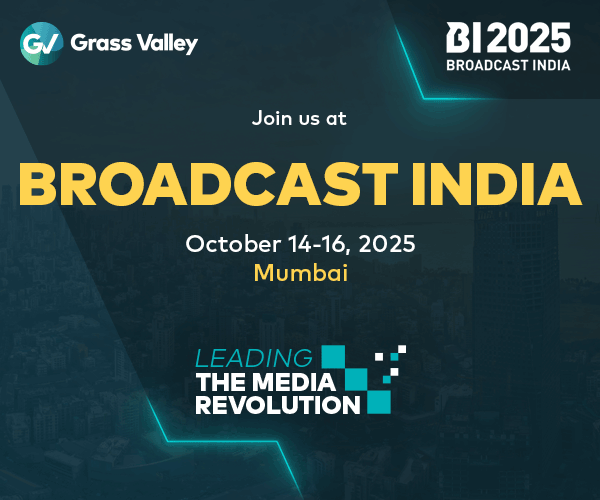GrassValleyLive's tweet image. Join Grass Valley at @broadcastindia 2025 Booth D04! Oct 14–16, Mumbai and discover an end-to-end ecosystem that brings #liveproduction, networking, #playout, and content management together as one seamless workflow.

hubs.li/Q03LXNz-0

#MediaProduction  #Broadcast