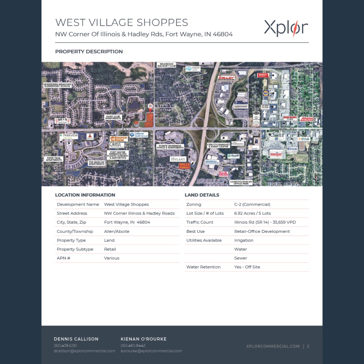 XplorCommercial's tweet photo. 🚧 Development-Ready Land for Sale! 🌟
Prime lots at the NW corner of Illinois &amp; Hadley Rd, Fort Wayne, IN.
High visibility (41,000+ VPD), near Parkview Southwest Hospital.
Zoned C-2 — ideal for retail or office.
💼 Learn more: https://t.co/i0UedNFTb8 https://t.co/mJx5oOD020