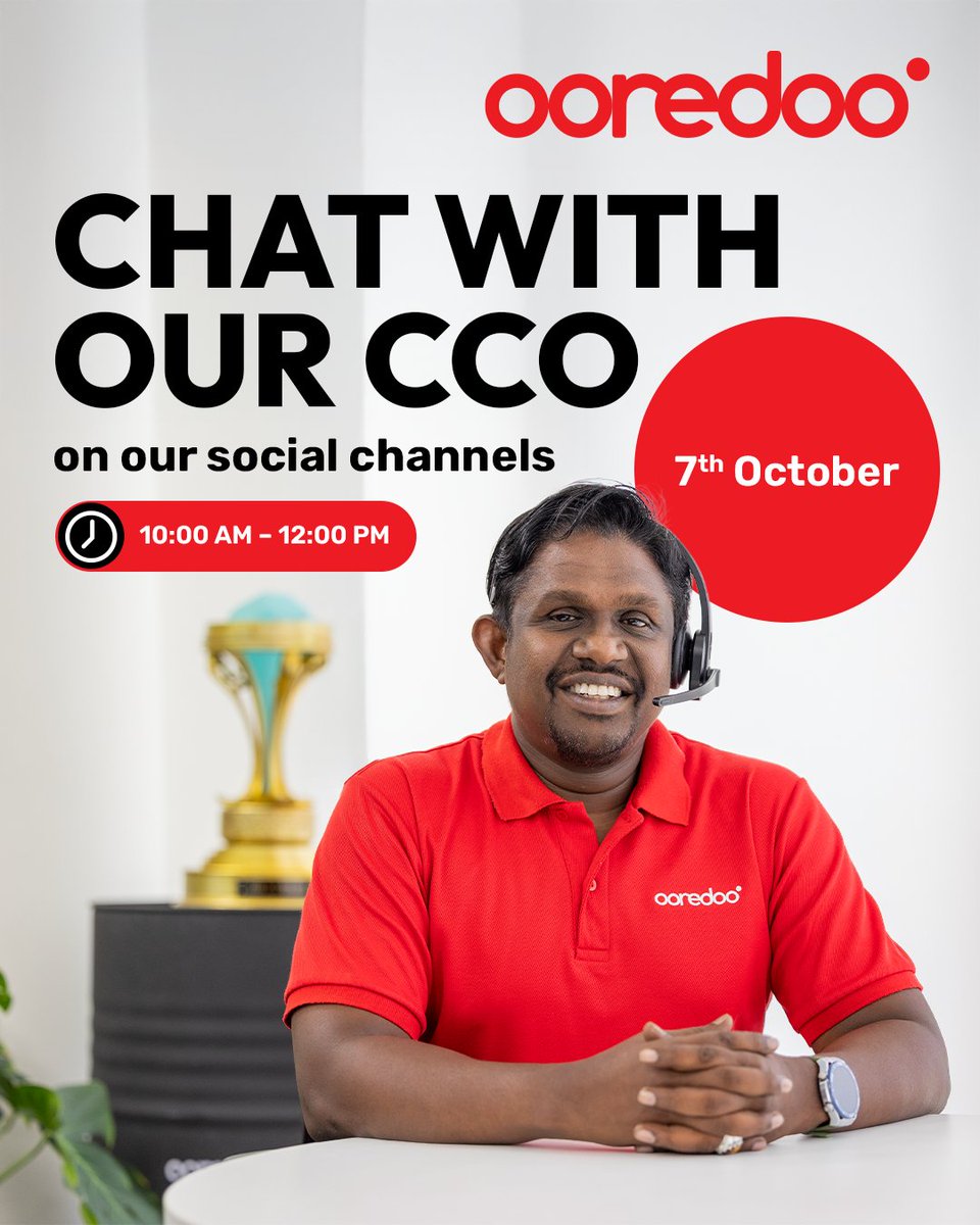 ✨ Chat with our CCO! 💬

Our CCO, Hussain Niyaz, is going LIVE today from 10AM to 12PM on our verified social media channels! 🙌

It’s your chance to connect directly with him.