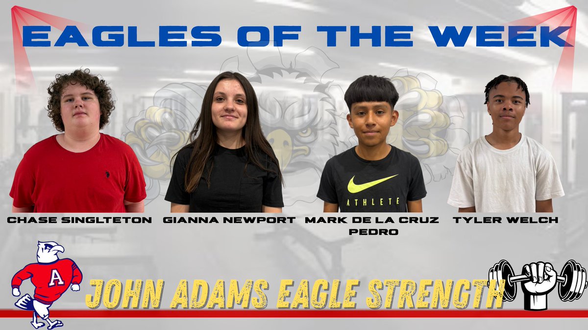 Max Out Week approaching quickly and we'll see all this hard work paying off. Here are your Eagles of the Week for Week 6.