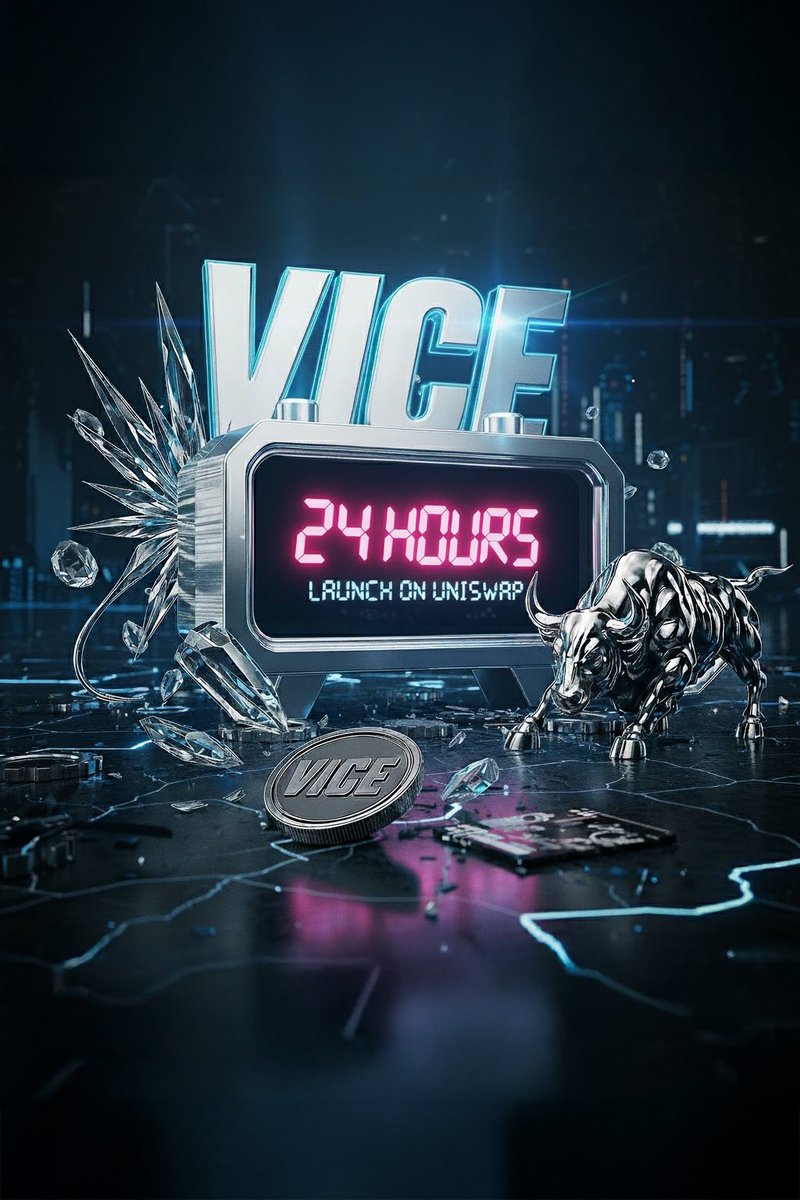 ⏰ TOMORROW IT HAPPENS ⏰

💥 $VICE goes LIVE on Uniswap — TOMORROW 💥
🟣 Already on Ethereum — now opening up to global Web3 liquidity
⏳ Launch in 24 hours (exact time announced tomorrow)

This is the move that changes everything.
Global market. Global exposure. Global
