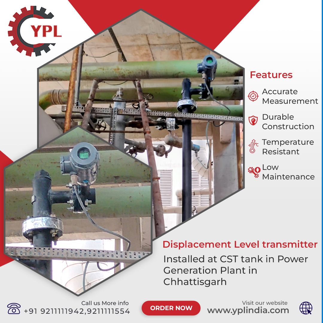 YPLInstrument's tweet image. 💪 Reliable. Accurate. Durable.
Our Displacement Level Transmitter ensures precise measurement even in demanding industrial environments.
⚙️🔥
#IndustrialAutomation #Instrumentation #LevelTransmitter #EngineeringSolutions #YPLIndia #PowerPlantEquipment #DurableDesign
