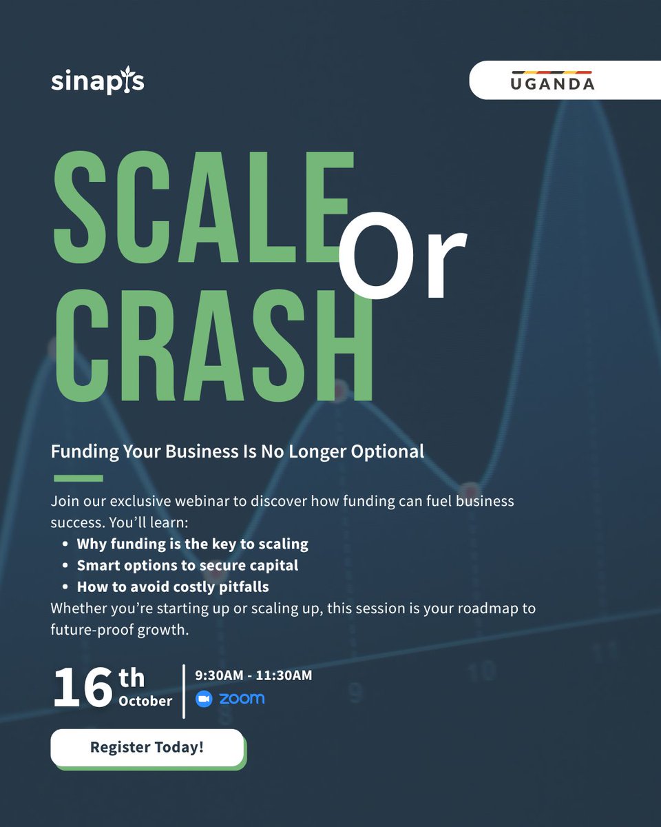 Ugandan entrepreneurs - your competitors are already figuring out how to scale. Are you?

This isn’t just another webinar, it’s the difference between staying small or becoming unstoppable in today’s market.
Growth-stage businesses can’t afford to wait. Sign up today: