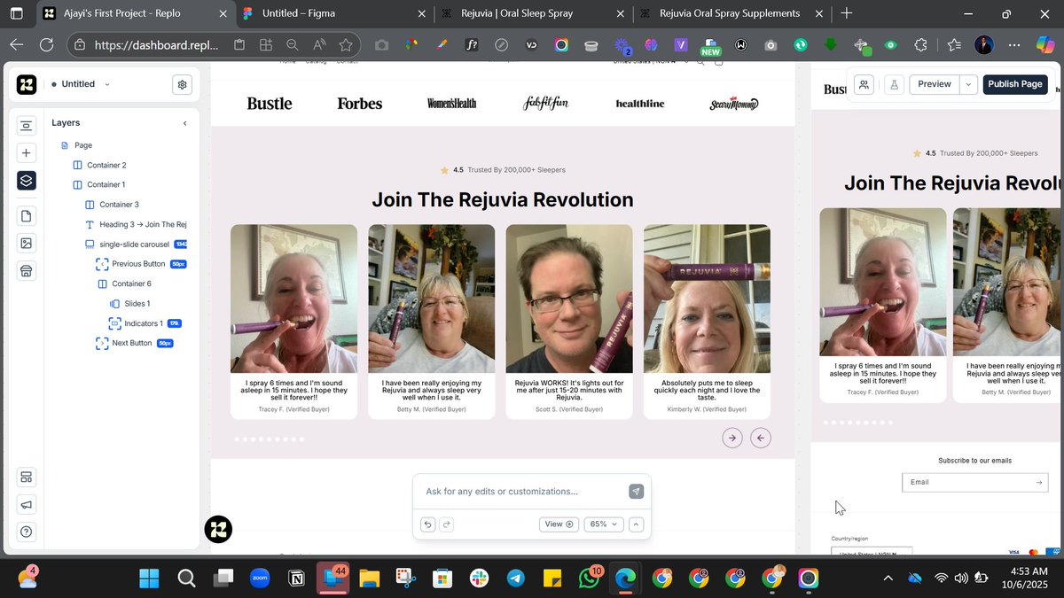 Matthew_replo's tweet image. Building a landing page on Replo 
#Shopify #shopifysucces #shopifydeveloper #shopifyexpert