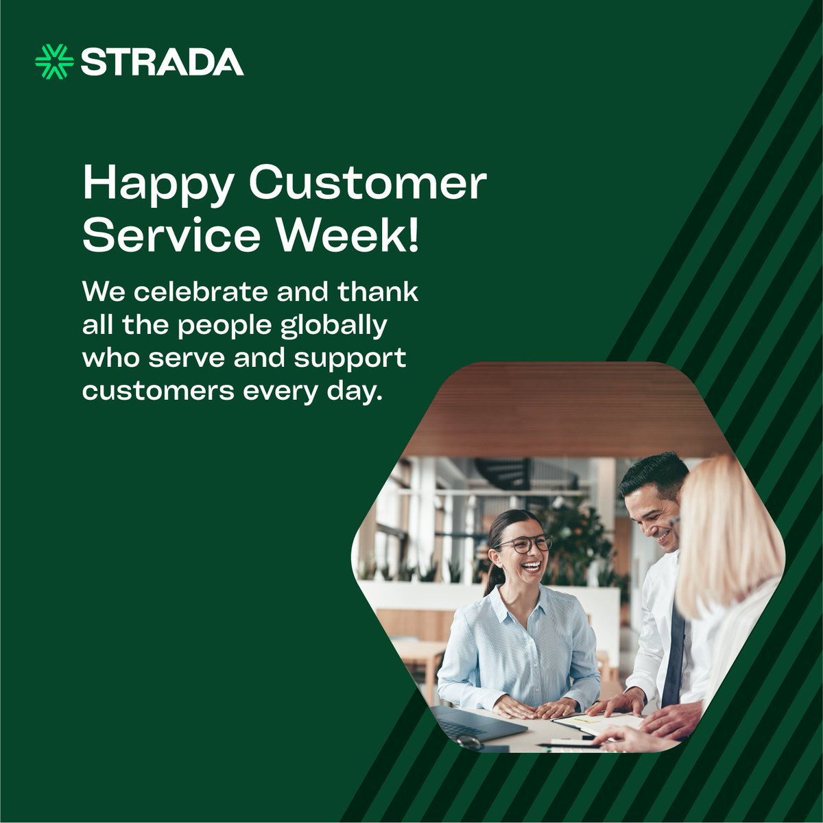 This year’s Customer service week celebration runs October 6–10, 2025 — and at Strada, we’re proud to support clients across 180+ countries, powered by a team of 8,000+ amazing people around the globe. 🌍

To everyone who makes customer service possible: thank you. 💚