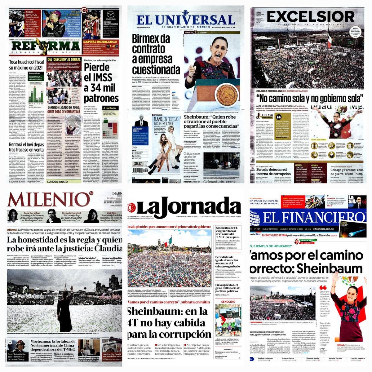 Danielle Dithurbide (@daniellemx_) on Twitter photo Prensa en México ... #Reforma #ElUniversal #Excélsior #Milenio  #LaJornada #ElFinanciero #6octubre2025 Prensa en México ... #Reforma #ElUniversal #Excélsior #Milenio  #LaJornada #ElFinanciero #6octubre2025