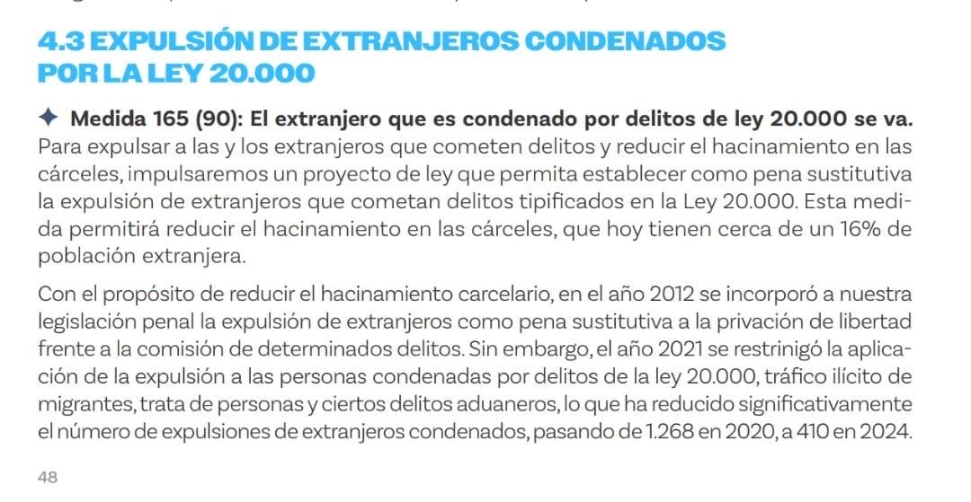 andreslongton's tweet photo. Programa de candidatura de @jeannette_jara establece que los narcotraficantes extranjeros no cumplirán pena y serán expulsados, es decir,  puestos en libertad en su país y que migrantes ilegales pueden seguir ingresando por pasos clandestinos por 6 meses y quedarse en Chile si se empadronan. Lo que faltaba, narcos y migrantes ilegales de fiesta.
