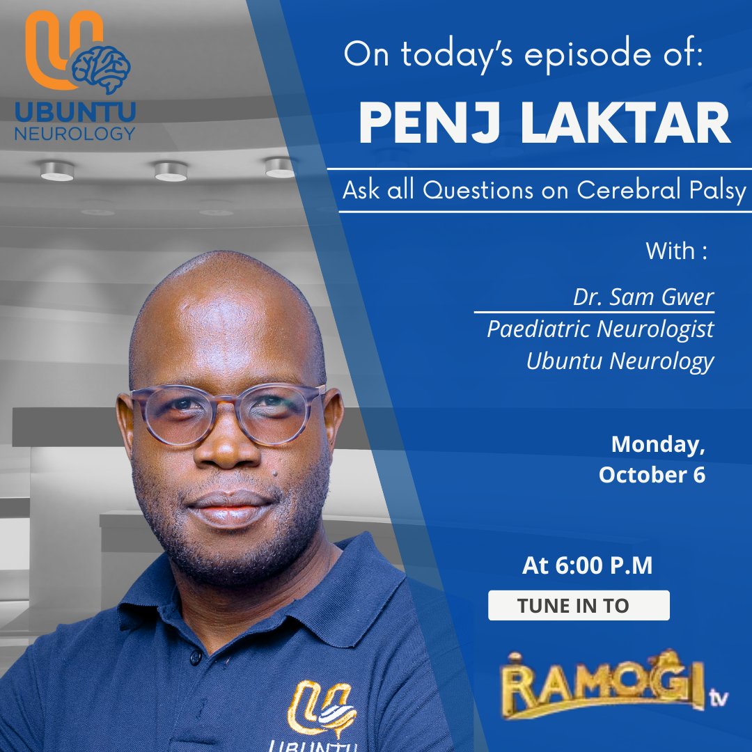 Do not miss today's episode of Penj Laktar on <a href="/RamogiTVKe/">Ramogi Tv</a>. Speak to a Neurologist on all matters Cerebral Palsy. Tune in today at 6 p.m
#CerebralPalsyAwareness