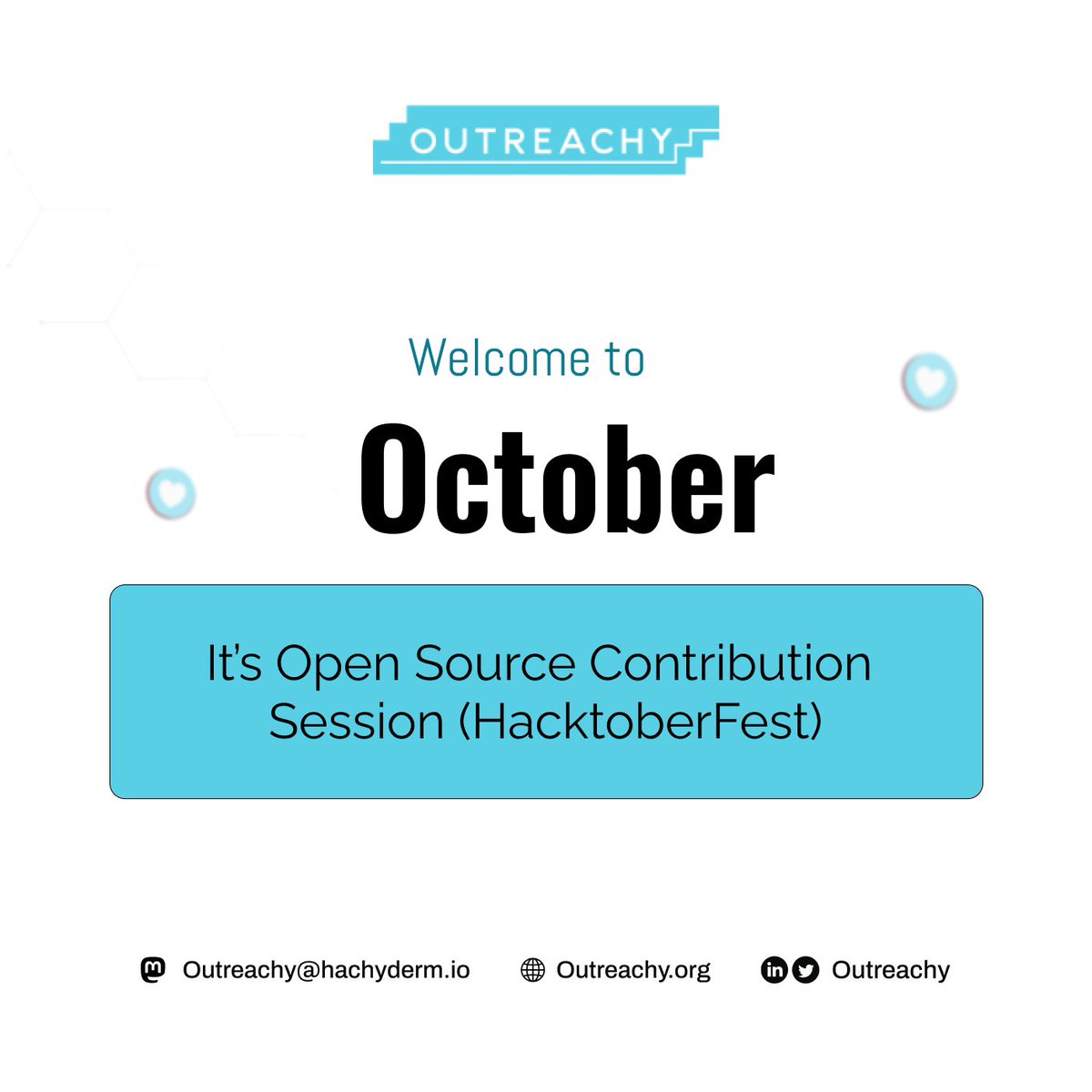 🚨#Outreachy update:
If you applied for the Dec. 2025 internship, results will be announced on Oct. 7 at 4:00 PM UTC
Check your email/Outreachy dashboard for updates!

It’s #Hacktoberfest, a perfect time to celebrate open source,learn, &amp; contribute. 

Let’s make this month count!