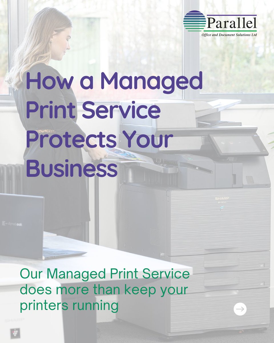 Parallel_Group_'s tweet image. Most people don’t realise how much sensitive data passes through their printers....until it’s too late.
Our Managed Print Service is designed to protect your business at every stage, from secure data transfer to responsible device disposal.
Because security shouldn't be an…