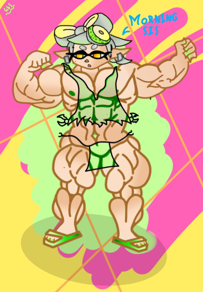 Marie in the morning #splatoon #muscle
