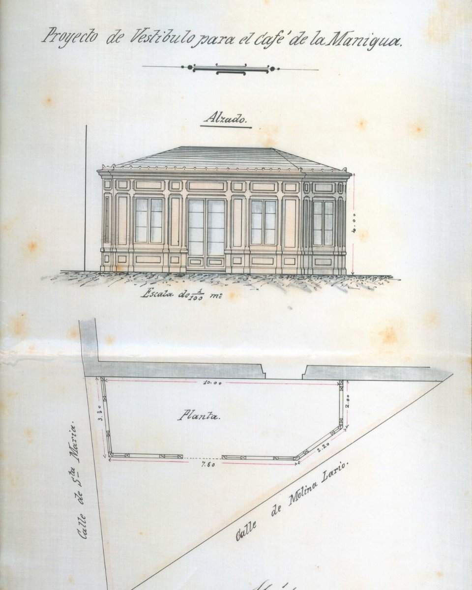 🏛️Día Mundial de la Arquitectura, un día para valorar la belleza y utilidad que la planificación confiere a nuestra ciudad. Traemos dos planos, dos épocas distintas y un solo legado arquitectónico:

☕Café de la Manigua (1885)
🌳Caseta de los Guardas del Parque (1915)