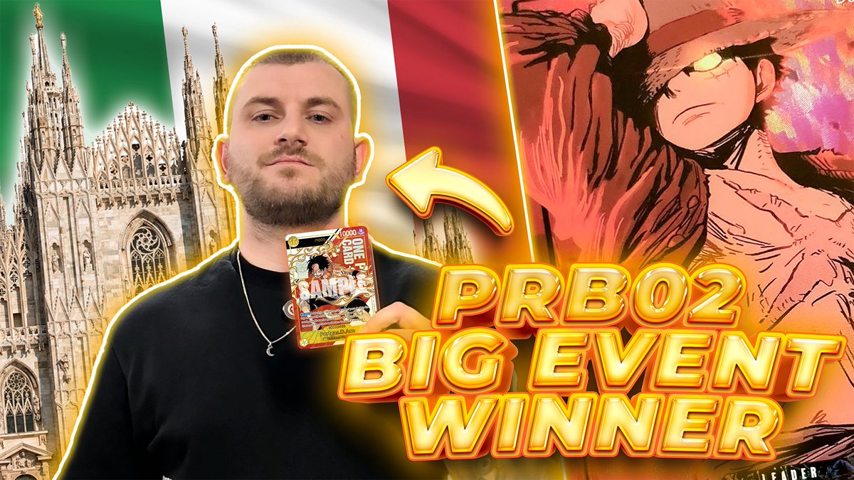 LuigiAmatoTCG's tweet photo. 🏆 Luffy GP wins Europe’s first PRB02 major (160 players)!
https://t.co/EQSLFaRdIC
#onepiecetcg #prb02 #onepiececardgame https://t.co/ZEoZYHJwMN