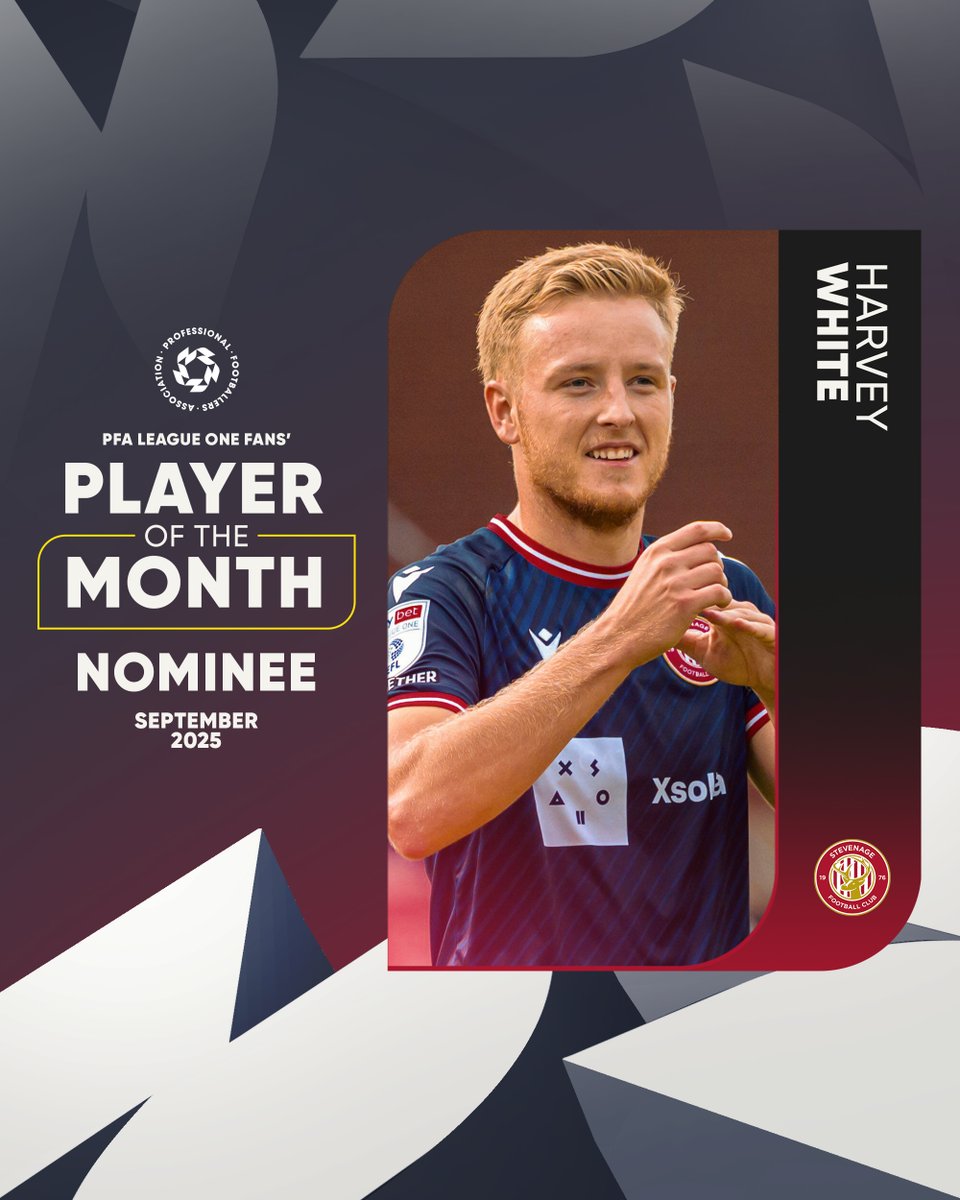 PFA's tweet image. 🔴⚪️ Harvey White

Vote 🗳️➡️ linktr.ee/the.pfa

@StevenageFC