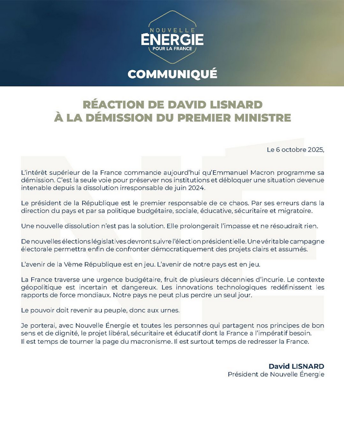 La réaction de <a href="/davidlisnard/">David Lisnard</a>, un homme politique qui sait encore réagir. Une saine réaction car il faut crever l'abcès. Solidaire, de tout cœur, avec énergie et espérance.