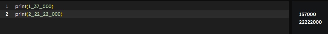 sanjeevsin14135's tweet image. In Python, you can actually write numbers like this:
1_00_000
and it’s the same as 100000, the underscores are represent just as visual separators.
Python reads it as a single integer.
Small things like this make code so much cleaner.
#Python #CodingTips