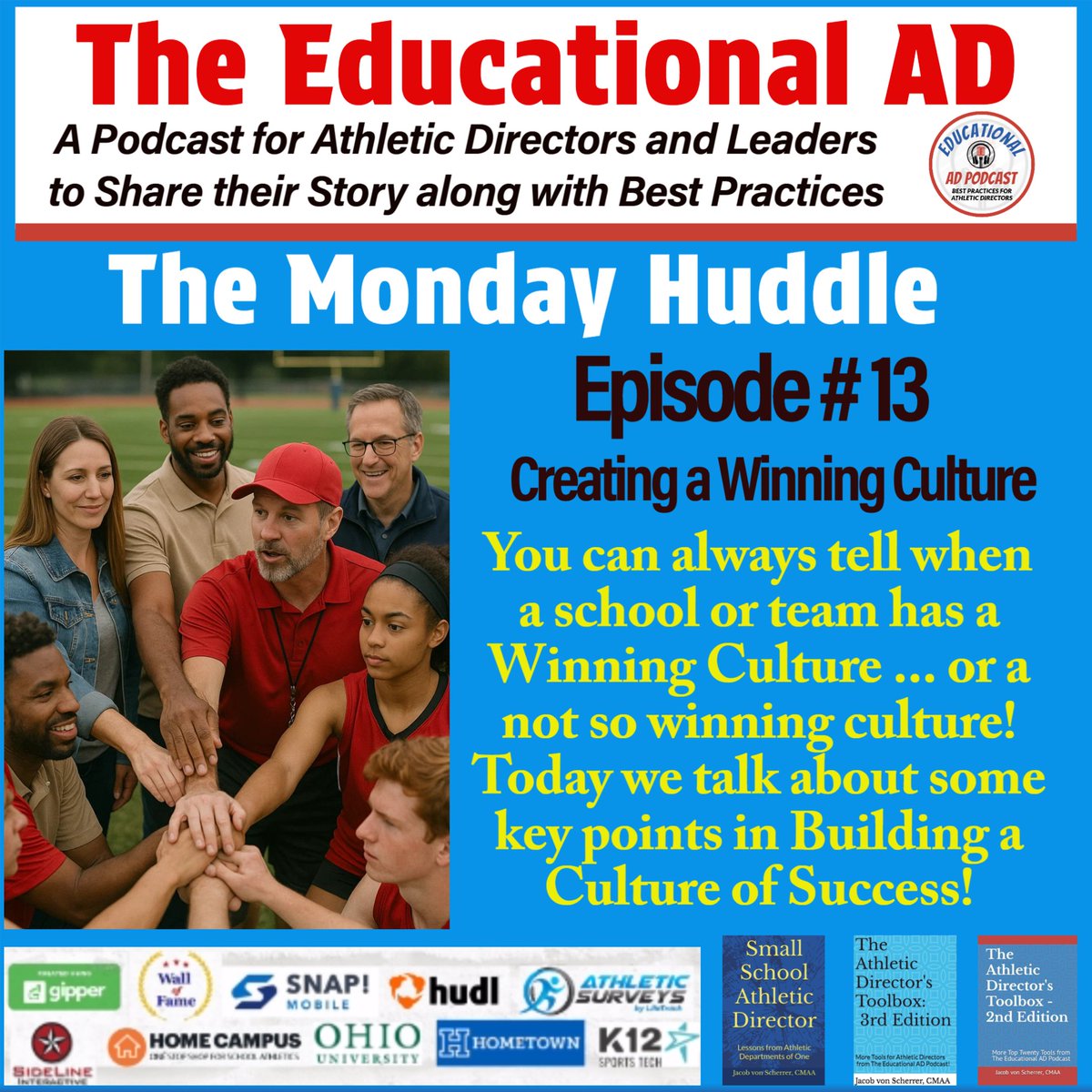Creating Winning Culture IS Possible but how do you do it?  Its the MONDAY HUDDLE on the Educational AD!
open.spotify.com/episode/2qhQQf…
<a href="/coach_ad/">Coach & AD Magazine</a> <a href="/AD__insider/">Athletic Director Insider</a> <a href="/CSADAOnline/">CSADA</a> <a href="/FHSAA/">FHSAA</a>  <a href="/WSSAAA_AD/">WSSAAA</a> <a href="/IDHSAA/">IDHSAA</a> <a href="/MIAAAADs/">MIAAA</a> <a href="/TheMIAA/">The MIAA</a> <a href="/MIAA033/">MIAA</a> <a href="/MIAAAMO1/">MIAAAMO</a> <a href="/ohioiaaa/">OIAAA</a> <a href="/GADACOACHES/">GADA</a> <a href="/OfficialTHSADA/">THSADA</a> <a href="/PAStateADs/">PSADA</a>