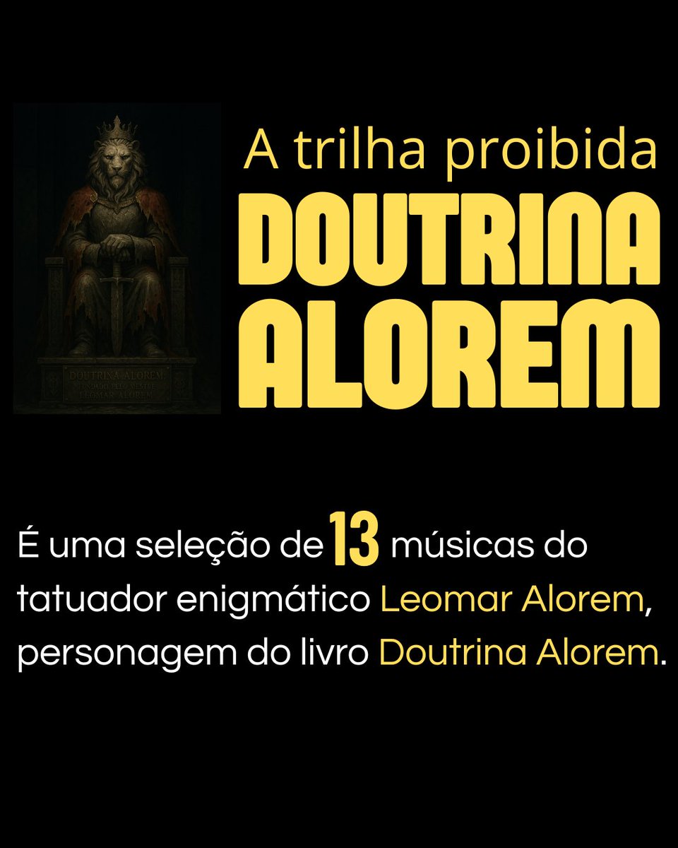 paulokamiya's tweet photo. 𝐀 𝐓𝐫𝐢𝐥𝐡𝐚 𝐏𝐫𝐨𝐢𝐛𝐢𝐝𝐚 𝐝𝐚 𝐃𝐨𝐮𝐭𝐫𝐢𝐧𝐚 𝐀𝐥𝐨𝐫𝐞𝐦.
São 13 músicas preferidas do Leomar Alorem.🎧 Ouça agora a 𝐏𝐥𝐚𝐲𝐥𝐢𝐬𝐭 𝐌𝐚𝐥𝐝𝐢𝐭𝐚 𝐧𝐨 𝐒𝐩𝐨𝐭𝐢𝐟𝐲: 👉🔗 https://t.co/o93JWKJ1Jn✍️#paulokamiya #DoutrinaAlorem #suspensepsicológico #playlist #música https://t.co/TYMW3wWzDF