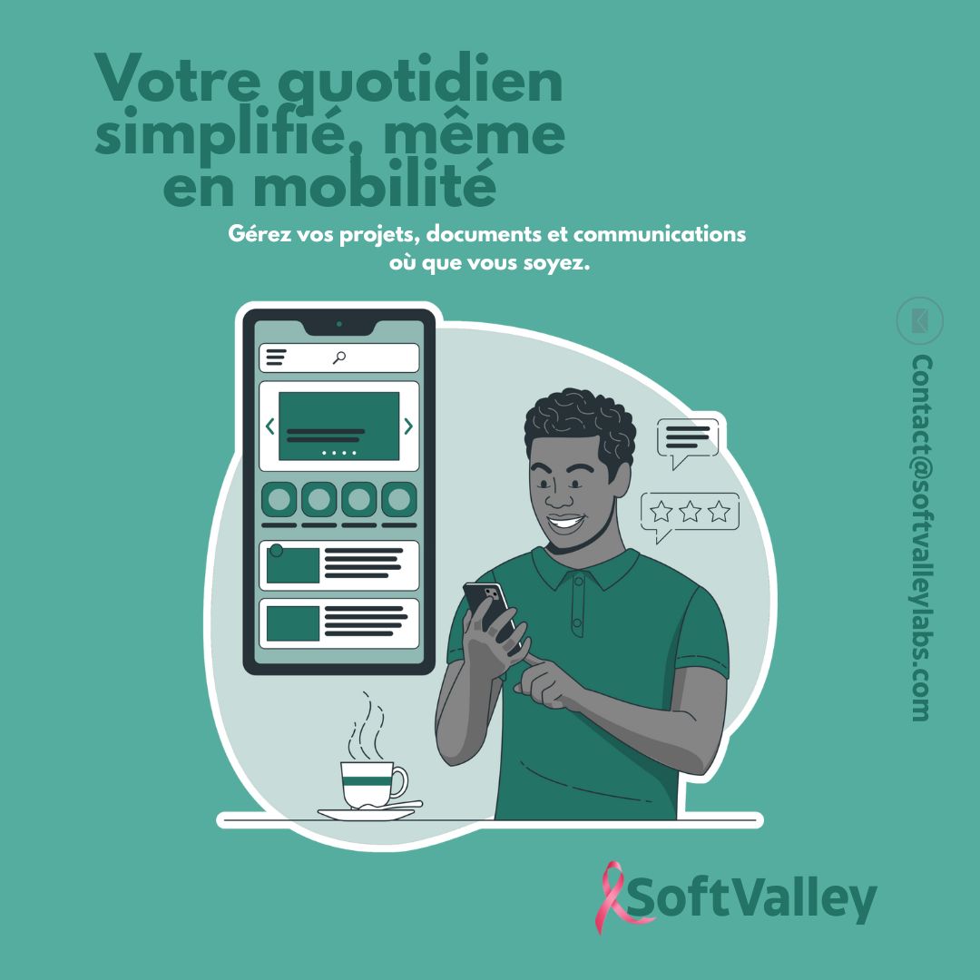 SoftvalleySN's tweet image. Votre bureau vous suit partout, mais en mieux.
Des applications mobiles qui simplifient réellement le quotidien — gestion de projets, documents, communications — avec une interface intuitive contact@softvalleylabs.com

#SoftValleydakar  #ApplicationMobile   #DéveloppementMobile