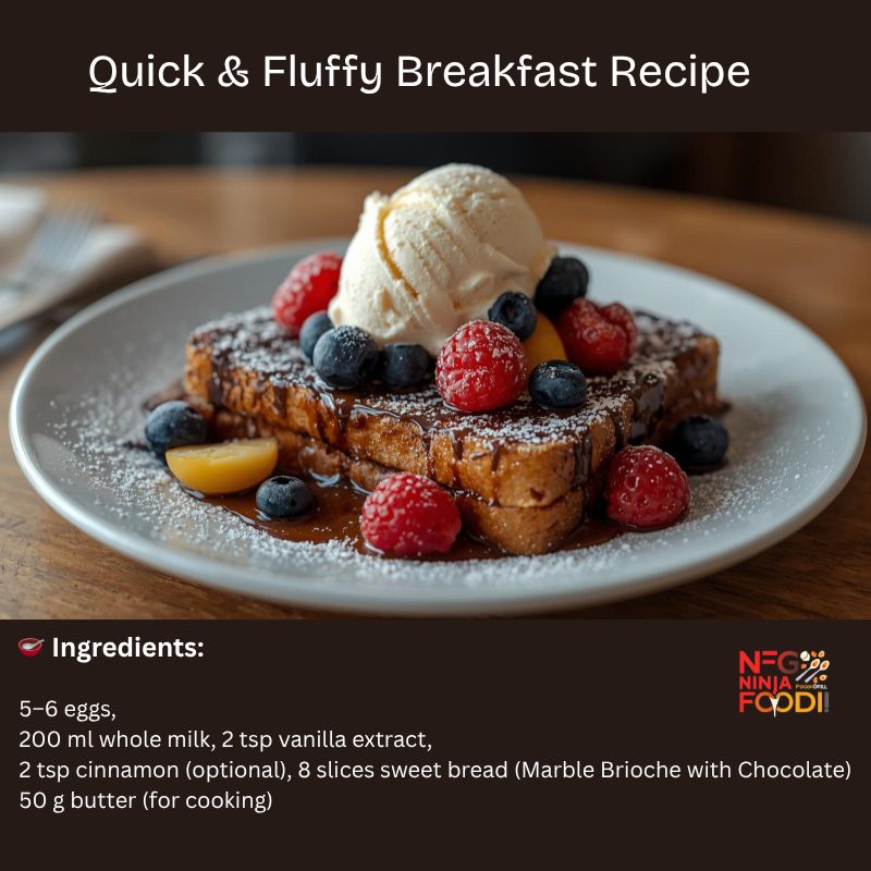 NFGFoodiGrill's tweet photo. Ninja Foodi French Toast | Quick &amp; Fluffy Breakfast Recipe 🍫
Start your day with this quick and fluffy French toast, made with Marble Brioche and Chocolate — golden, soft, and full of flavour!
  https://t.co/pMZLmDDfWL https://t.co/NV2RyJirvJ