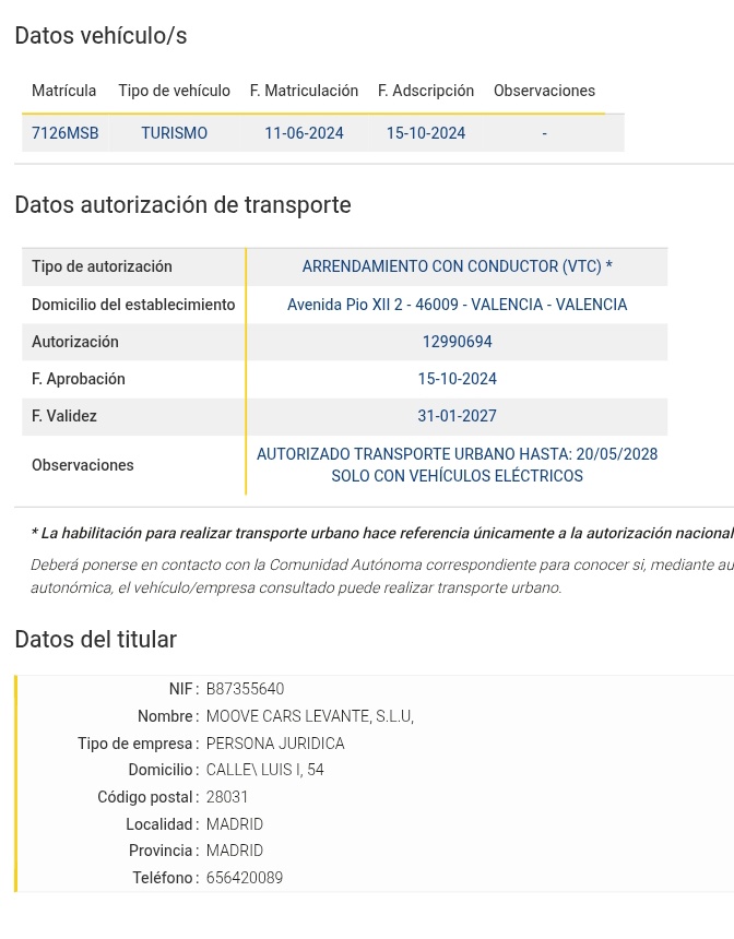 Está #VtcNoEsTaxi de una empresa de #Madrid trabajando #jodidamenteilegal en #Valencia haciendo #urbano cuando no es #electrica <a href="/GVAMediAmbient/">M.Ambient Infraestructures Territori i Recuperació</a> saben la diferencia o tiene la plaza por lotería?