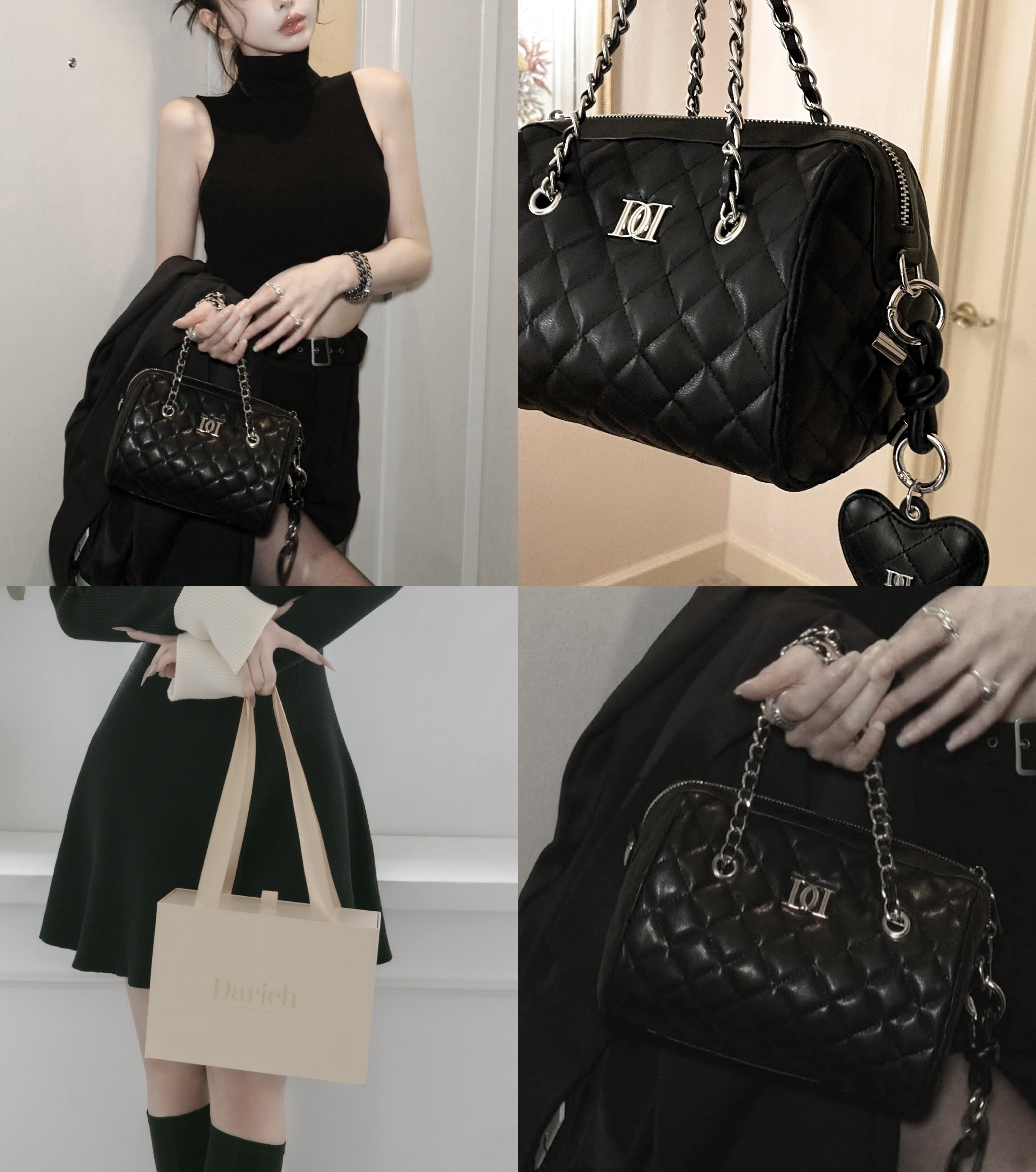 Darich VVIP 特典 記念品 ボストンバッグ&ミニバッグ Darich vvip限定ノベルティキルティングミニボストンバッグ