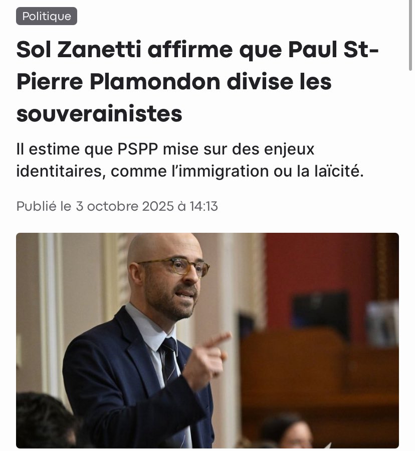 GaCoulombe's tweet image. Le piège stratégique de Sol Zanetti
@SolZanetti est en campagne pour devenir le prochain co-porte-parole de @QuebecSolidaire. Politicien habile, il comprend très bien que la meilleure manière de galvaniser sa base militante consiste à casser du sucre sur le dos du PQ. En…