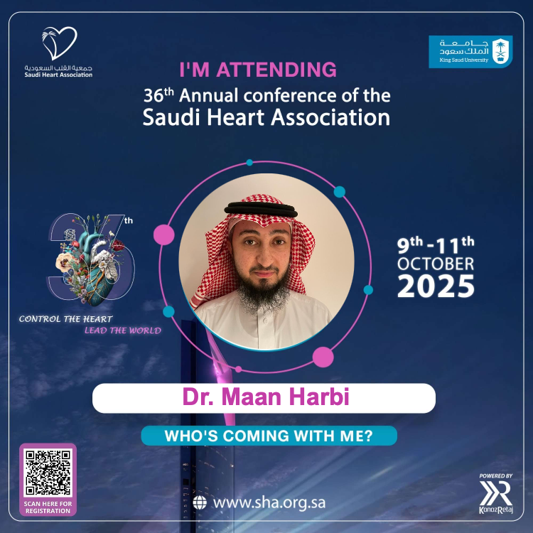 MaanHarbi's tweet photo. A great opportunity to network with cardiology experts and enjoy the sessions of the cardiac clinical pharmacy 9th-11th October 2025 #SHA #SSCP https://t.co/pUfbgeQ2Er