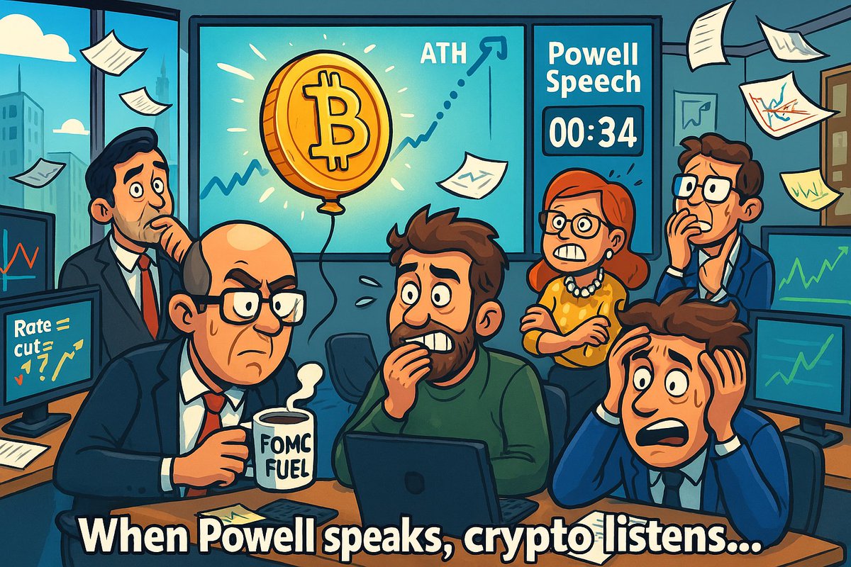 GnyHighlights's tweet photo. #Crypto traders on alert. #FOMC minutes + Powell’s speech could shift sentiment as #BTC tests new highs.
Key events this week: 
📄 Oct 8: Sept FOMC Minutes 
🎙️ Oct 9: Powell Speech 
📉 Oct 9: Jobless Claims
Track it with:
📲  https://t.co/hKT6dftwDs
📊 https://t.co/IgkdaSZgWy https://t.co/9cle7wxpSQ