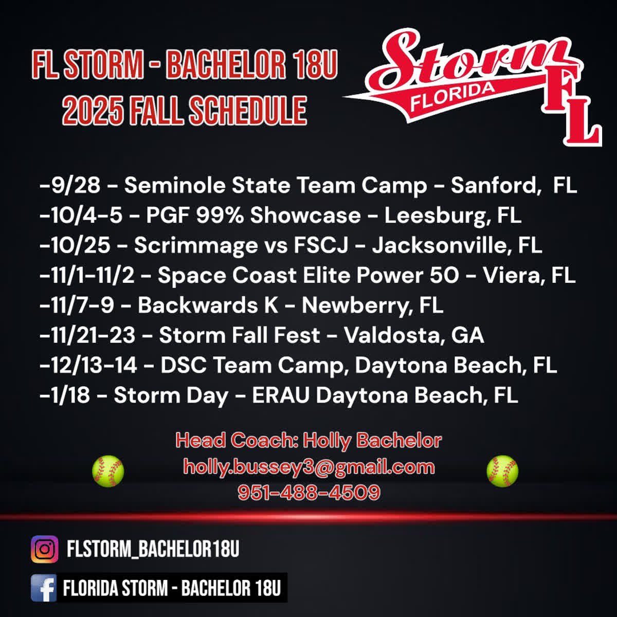 SamBaker2027's tweet photo. Schedule for fall '25! Can't wait for another season with this team!!! ❤️🖤
#Uncommitted2027 @CoastRecruitsSB https://t.co/UbYoRG9Sg8