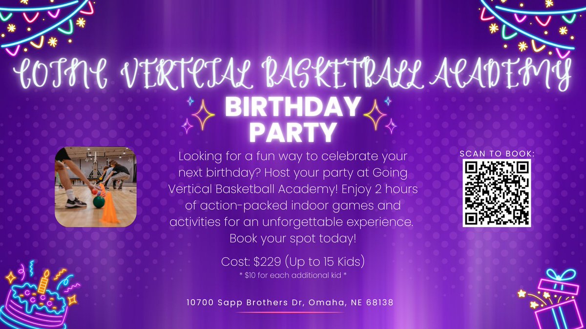GoingVerticalNE's tweet image. The PERFECT place for a Birthday Party! #ComeJoinUs 🎂🎉