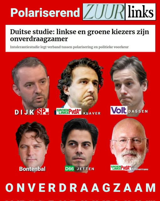 veerman1955's tweet image. Duits onderzoek uit 2023 in 10 #EU landen toont aan dat #Linkse mensen veel onverdraagzamer zijn jegens andersdenkenden dan dat dit bij Rechts het geval is...Dat is deze week wel weer bewezen met de hetze tegen #Plasterk en Mona #Keijzer.