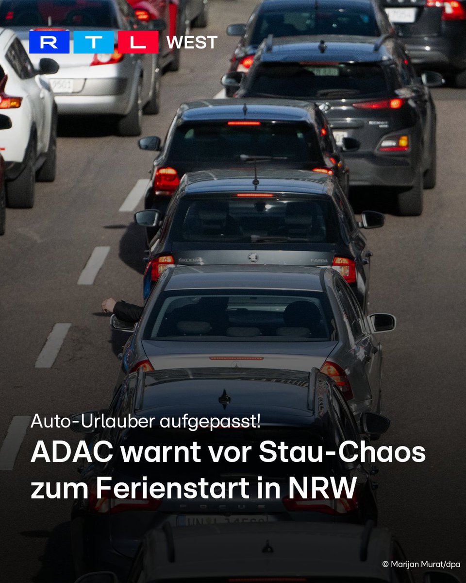 RTLWEST's tweet image. Die #Autobahnen in #NRW drohen zum Ende dieser Woche dicht zu werden! Der #ADAC rechnet zum Beginn der #Herbstferien mit vollen Straßen im ganzen Land. Besonders am Freitagnachmittag zwischen 14 und 18 Uhr wird es eng. Dann sind #Pendler, #Urlauber und Ausflügler gleichzeitig…