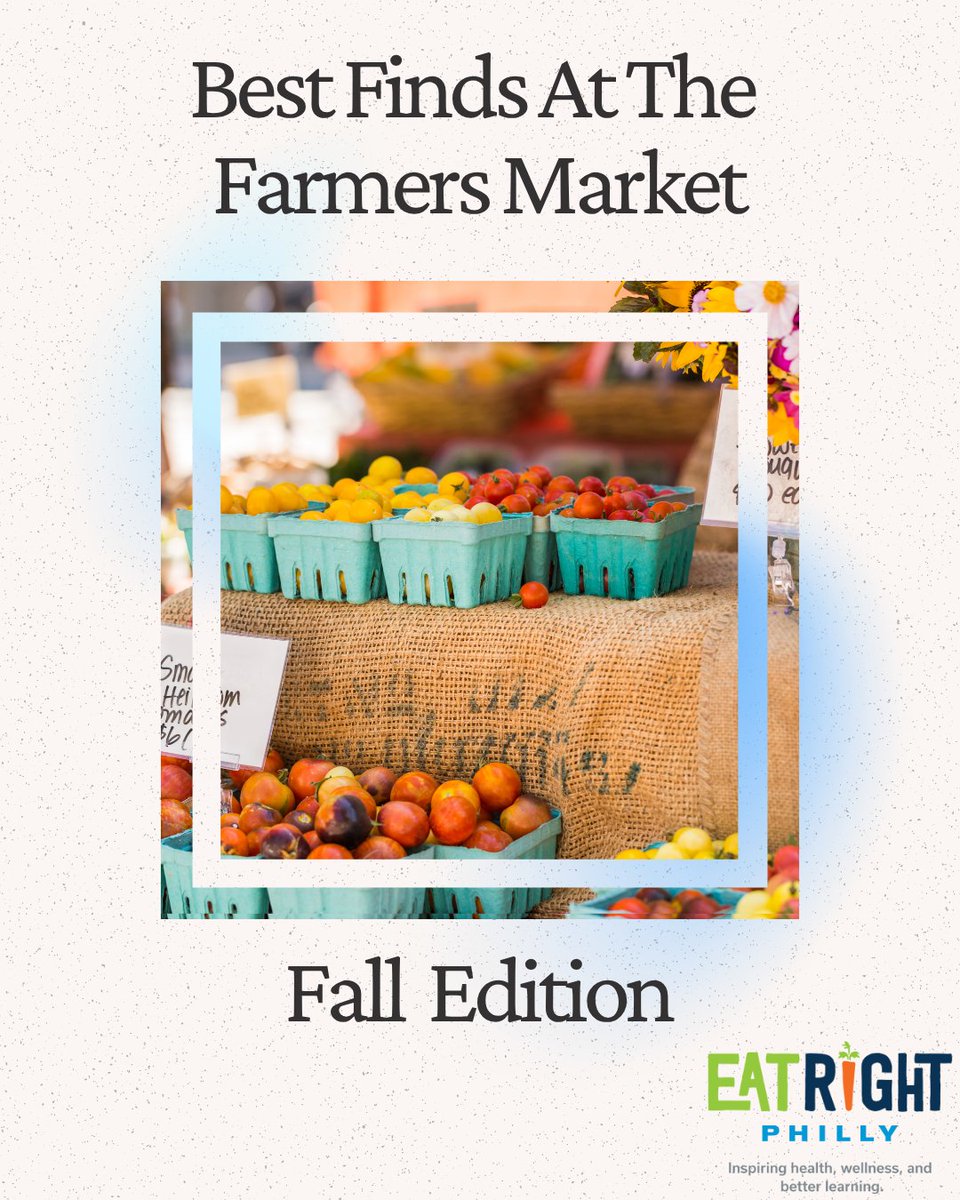 EatRightPhl_DRX's tweet image. October is a great month to visit your local farmers market! Keep reading to see some delicious seasonal picks. #EatRightPhilly #SnapEd #SnapEdWorks #BeHealthyPA #FallProduce