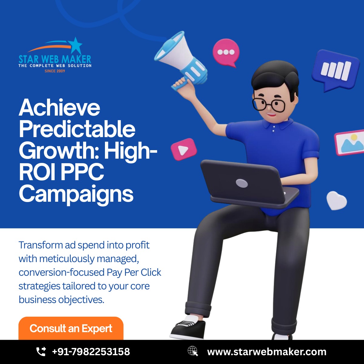 starwebmaker9's tweet image. Want predictable growth?
Our PPC & SEO strategies deliver high ROI—every time.
Achieve consistent, measurable business growth with our result-driven digital campaigns.
starwebmaker.com/seo-services.h…
#ROI #SEOService #DigitalMarketing #SocialMedia