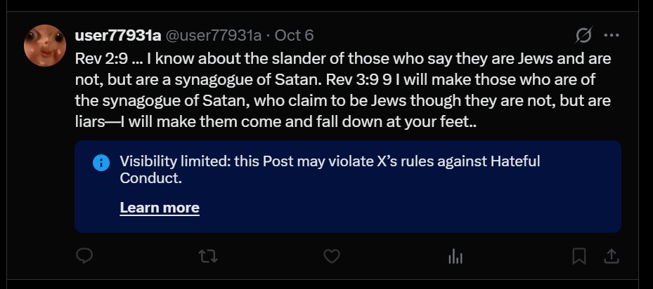 user77931a's tweet image. i love all this free speech @X
bible verses. seriously just fucking bible verses. fuck you cunts