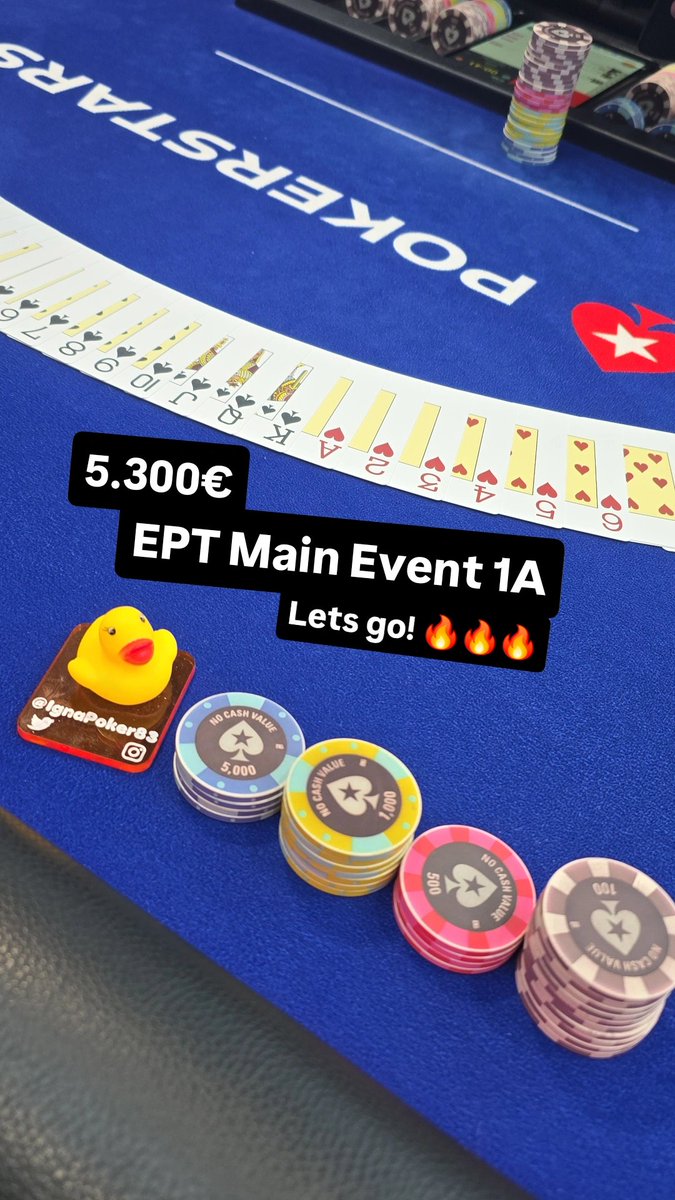 Una vez más... #EPTMainEvent
Estoy publicando sobretodo en Instagram... Twitter lo tengo abandonaico... IG: @ignapoker83

Lets go!! #Cuaackkk 🦆🚀🦆🚀