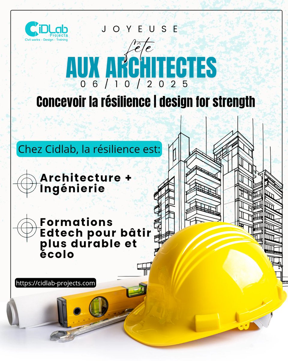 cidlab_projects's tweet image. Chez CiDlab Projects, on unit architecture & ingénierie pour bâtir un futur plus fort
🌍 Des formations pour concevoir des bâtiments durables, intelligents et solidaires.
👉 Découvre nos parcours : cidlab-projects.com
#WorldArchitectureDay #DesignForStrength #CiDLabProjects