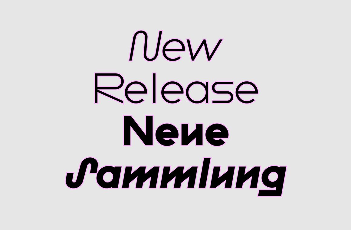typecache's tweet image. [New Font Release] Nice To Type released Neue Sammlung. typecache.com/news/6527/ #typecache