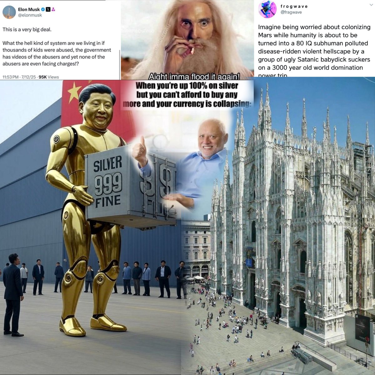 SilverShield76's tweet image. China versus Vatican
Who is going to say Silver Shield First?
.
I am the Antithesis of the Rothschilds 
I have come to Jubilee All Debts And end Usury
This is the highest intelligence to end systemic satanic slavery
CCP should send 1 Billion Chinese here on X to Follow Me
Vatican
